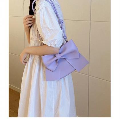 Cute Purple Bowknot Bag Woman 2022's..