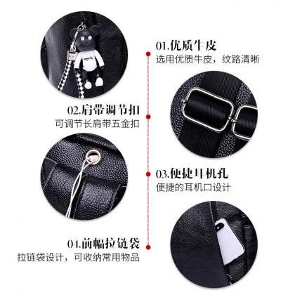 Backpack 2020 Leather Cowhleather Backpack Korean..